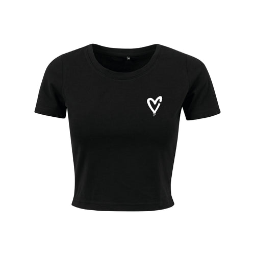 MALLE LOVE - CROPPED TEE - BLACK