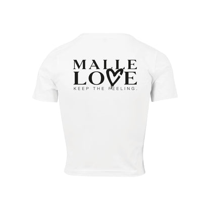 MALLE LOVE - CROPPED TEE - WHITE