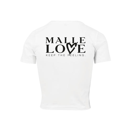 MALLE LOVE - CROPPED TEE - WHITE Hover