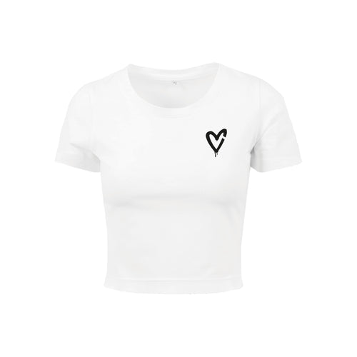 MALLE LOVE - CROPPED TEE - WHITE